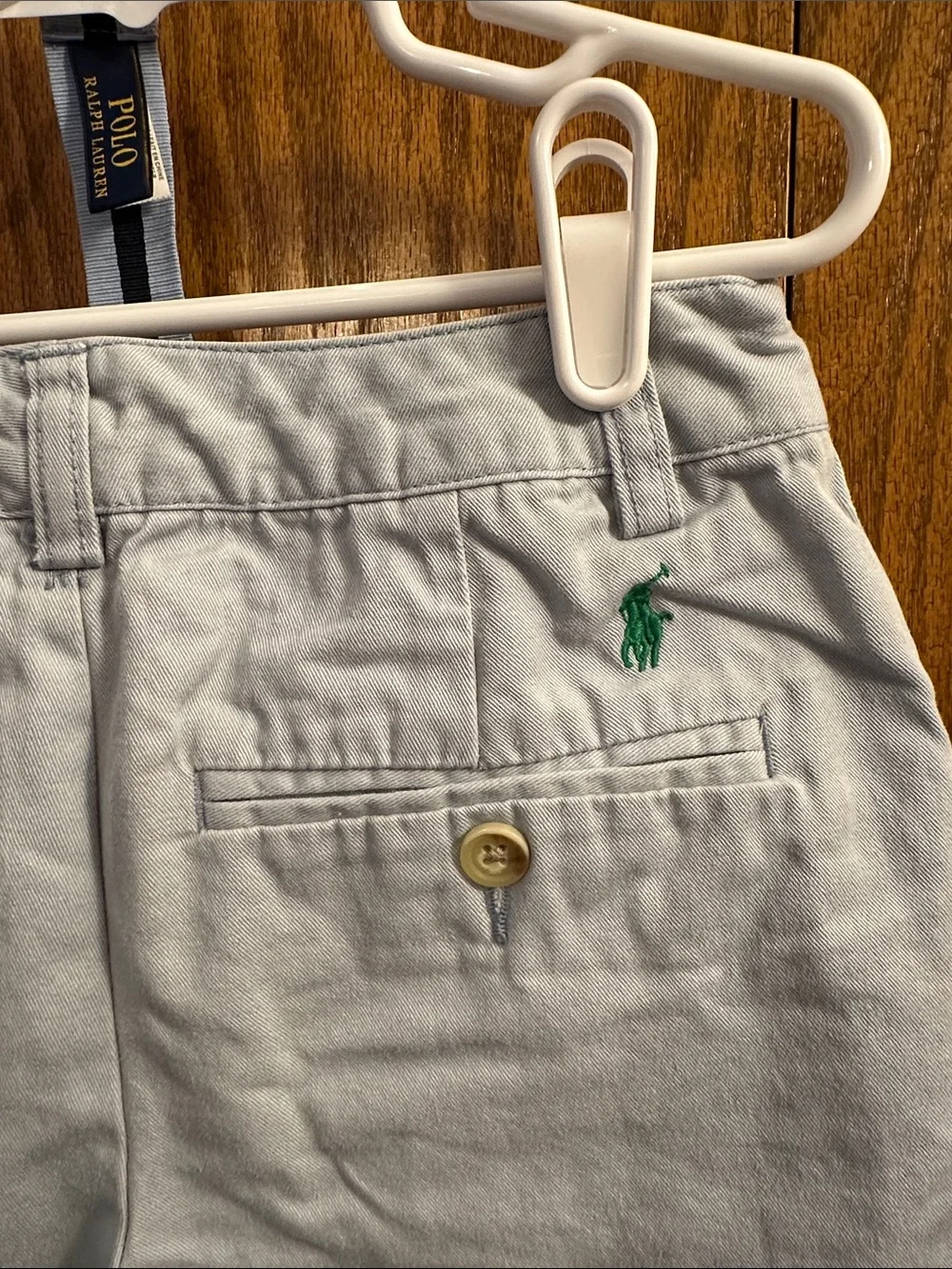 Polo Ralph Lauren Kids Light Blue Cotton Blend Chino Shorts size 8.
